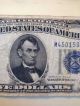 1934 C - 5 Dollar Bill (blue Seal) (offset Error) Silver Certificate Rare Small Size Notes photo 7