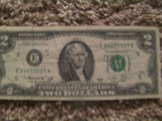 1976/usa 2 Dollar Bill/district 5 (atlanta) E photo