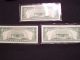 3 - 5 Dollar Red Seal Notes Series 1963 Fine Or Better. Small Size Notes photo 4