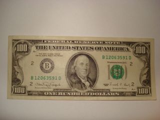 Rare 1990 $100 Federal Reserve Note - Bank Of York - photo