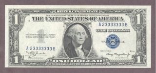1935a - $1.  00 Unc Solid Poker 2.  3333333 Blue Seal Note photo