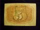 5 Cent Fractional Currency Second Issue - 1863 - Oval Overstamp 1232 Paper Money: US photo 1