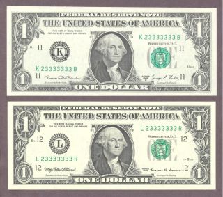 1969d + 1999 - (2) $1.  00 Unc Matching Solid Poker 2.  3333333 Notes photo