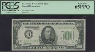 $500 1934a York Pcgs 65ppq Money B00336619a photo
