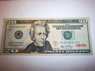 2006 $20.  00 Reserve Star Note Ig 0403435 Lot196 One Fold photo