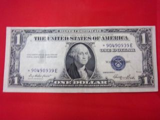 1935 E Silver Certificate Dollar Bill Star Note (90490939e) Lot187 photo