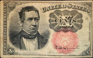 Fr.  1266 10 Cent Fifth Issue Fractional Currency Fine photo