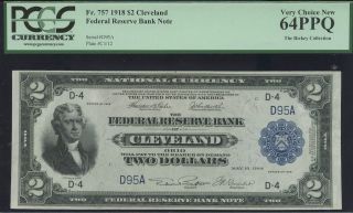 $2 1918 Cleveland Battleship Frbn Pcgs 64ppq Serial 95 Spectacular photo