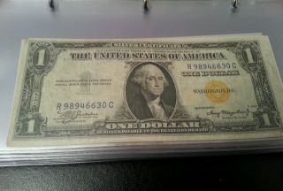 1935a $1 North Africa Yellow Seal Silver Certificate Very Fine photo