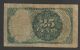 25¢ Red Seal Fractional Postal Spinner Walker Usa Currency Old Paper Note Money Paper Money: US photo 1