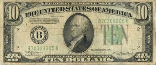 U.  S.  $10 Federal Reserve Note,  Series Of 1934a photo