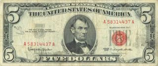 $5 United States Note,  Series 1963 photo