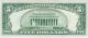 $5 Silver Certificate 1934c N - A Block Chau Blue Seal Narrow Face 2030 769a Small Size Notes photo 1