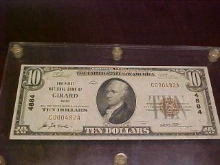 Girard Ohio National Bank Note $10 Choice Xf Low 3 Digit Number photo