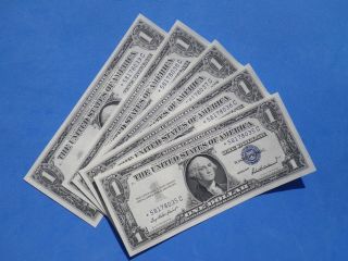 5 1957 Silver Certificate Star Notes / Consecutive And Uncirculated photo