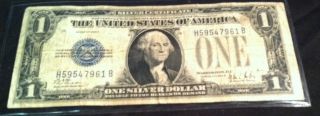 1928 B One Silver Dollar Silver Certificate photo