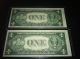 L@@k 10 1935g Consecutive Unc.  One Dollar Silver Certificates Gems + Errors. Small Size Notes photo 2