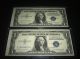 L@@k 10 1935g Consecutive Unc.  One Dollar Silver Certificates Gems + Errors. Small Size Notes photo 3