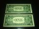 L@@k 10 1935g Consecutive Unc.  One Dollar Silver Certificates Gems + Errors. Small Size Notes photo 4