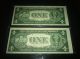 L@@k 10 1935g Consecutive Unc.  One Dollar Silver Certificates Gems + Errors. Small Size Notes photo 6