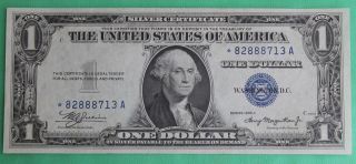 1935 A $1 Silver Certificate Rare Star Note Choice Unc Currency Paper Money Cu photo