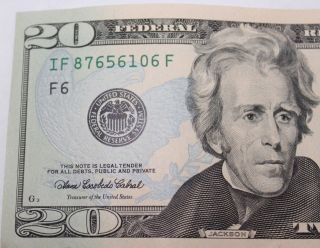 Sequential Order 8 Twenty (20) Dollar Bills,  Series 2006 Uncirculated,  No Crease photo