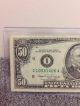 Old Style 1990 Series 50$ Bill Serial I10581406a Small Size Notes photo 4