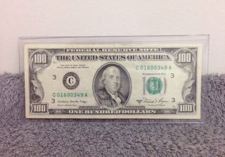 Old Style 1981 Series A 100$ Bill Serial C01600349a photo