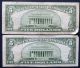 One 1934d $5 & One 1953b $5 Blue Seal Silver Certificate (f72440288a) Small Size Notes photo 1