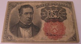 10 Cents 1874 U.  S.  Fractional Currency William Meredith Paper Money photo