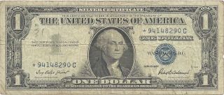 1957 Series $1.  00 Silver Certificate Blue Seal Star Note photo