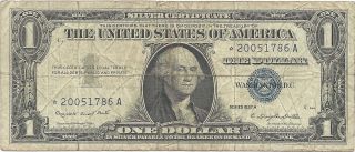 1957a Series $1.  00 Silver Certificate Blue Seal Star Note photo
