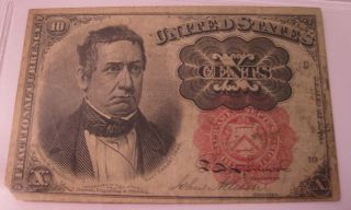 10 Cents 1874 U.  S.  Fractional Currency William Meredith Paper Money photo
