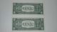 2 Consecutive 1957 - B $1 Silver Certificate Star Notes - Gem Crisp Uncirculated Small Size Notes photo 1