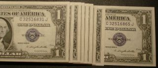 35 X $1 1935 G Fr.  1616 No Motto Silver Certificate Consecutive Choice Cu photo