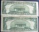 Two 1953 $5 Blue Seal Silver Certificates (c89348990a) Small Size Notes photo 1