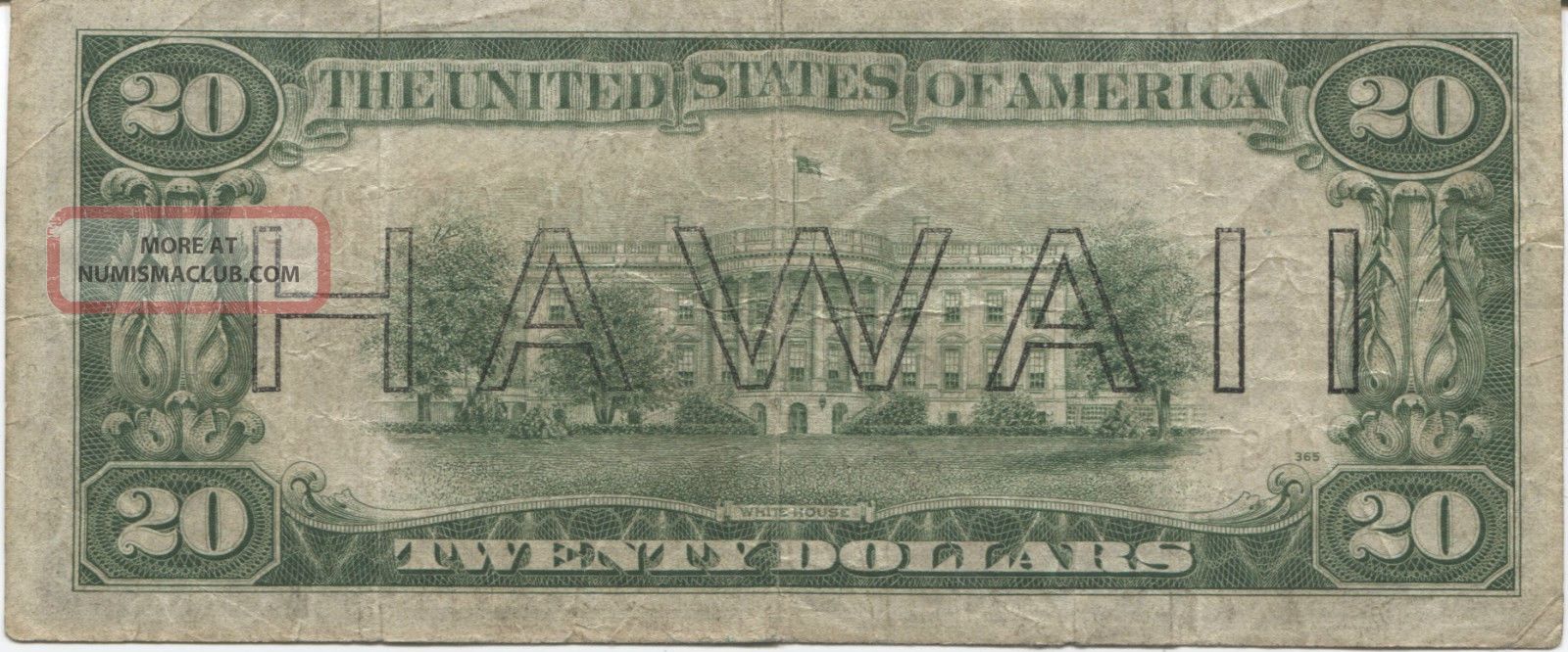 Series 1934 A $20 Hawaii Silver Certificate