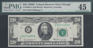$20 1969b==frn==chicago==pmg 45 Choice Extremely Fine photo