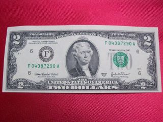 2003a $2 Dollar Bill - Uncirculated photo