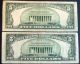 One 1953b $5 United States Note & One 1953a $5 Silver Certificate (f36208519a) Small Size Notes photo 1