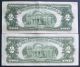 Almost Uncirculated One 1953b $2 & One 1963a $2 United States Note (12) Small Size Notes photo 1
