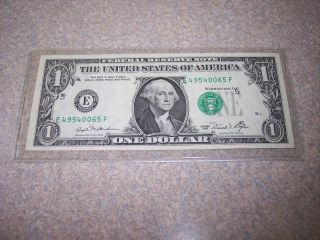 1981 Federal Reserve Note With Third Printing Offset photo