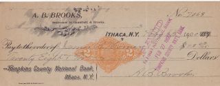 A.  B.  Brooks,  Ithaca,  York 1900 Tompkins County National Bank photo