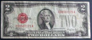 One 1928d $2 Red Seal United States Note (c98507175a) photo