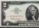 1963 - A $2 Legal Tender Note - Fr 1514 Cga Graded 58 About Uncirculated Opq Small Size Notes photo 2
