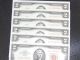 1963 - A U S Paper Money 6 Sequential $2.  00 Two Dollar Red Seal Bill Unc - Fr 1514 Small Size Notes photo 1