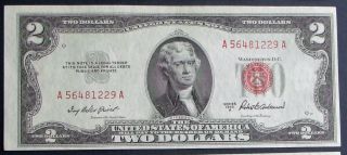 Almost Uncirculated 1953a $2 Red Seal United States Note (a56481229a) photo
