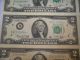 16 - 1976 Series $2.  00 Star Notes Uncirculated Uncut Sheet 4 District Small Size Notes photo 3