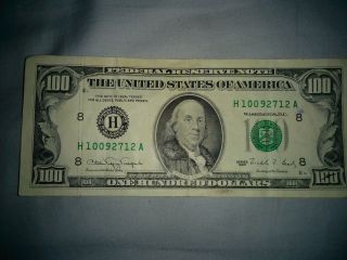 1990 Series 100$ Dollar Bill photo