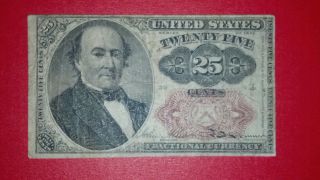 Us Currency 1874 25 Cent Fractional Note 5th Issue photo